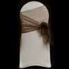 Mocha Organza Chair Cover Sash 35cm
