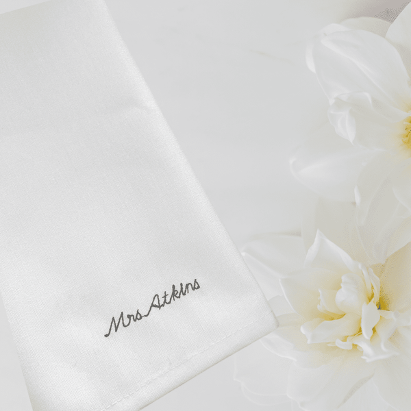Name Personalised Cotton Feel Napkins -- IMA Trading Ltd
