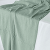 Natural Green Cheesecloth Table Runner
