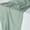 Natural Green Cheesecloth Table Runner