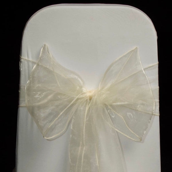 NATURAL SHIMMER ORGANZA SASH 23cm
