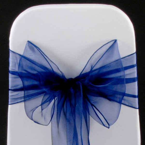 NAVY BLUE ORGANZA SASH 23cm