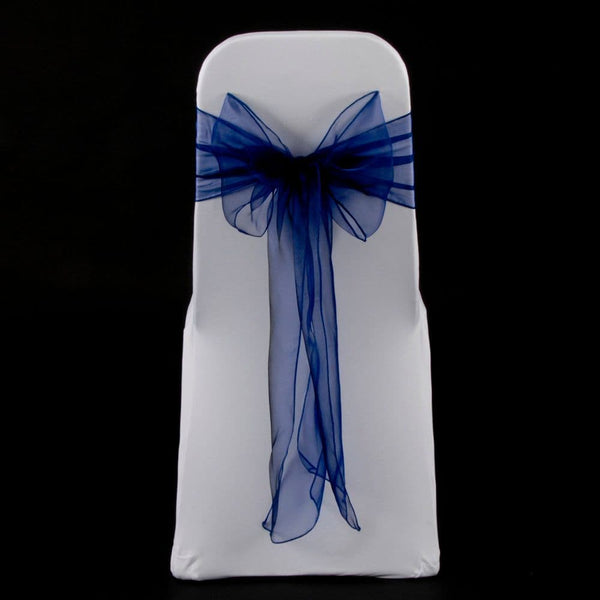 NAVY BLUE ORGANZA SASH 23cm