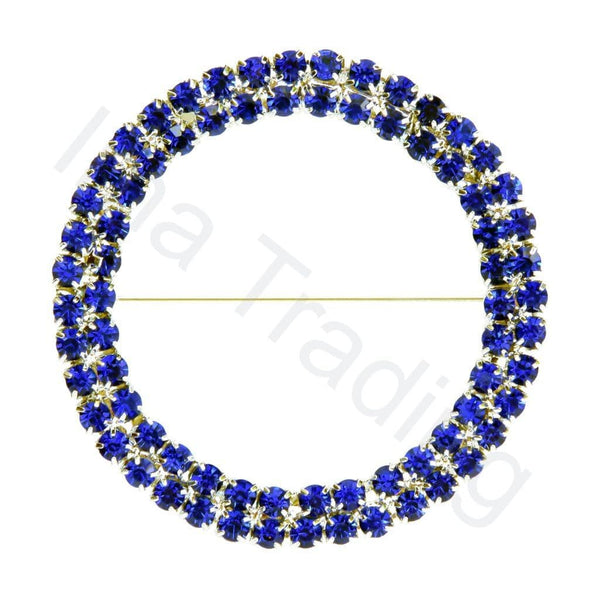 Navy Diamante buckles / brooches