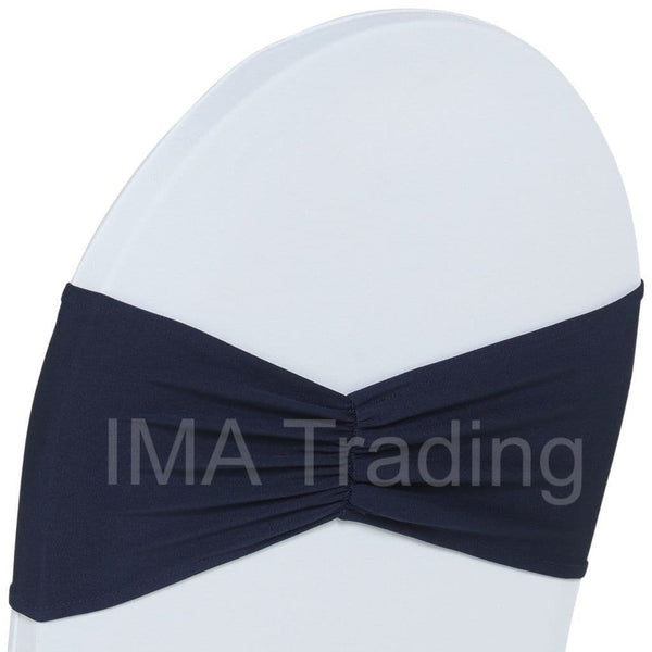 Navy Ruffled Spandex Lycra Band