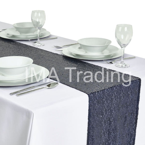 Navy Sequin Table Runner - WAS £9.09!