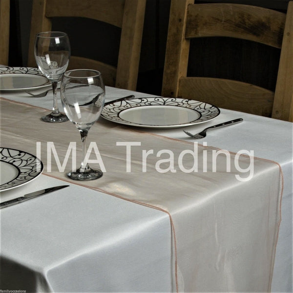 Nude Organza Table Runner -- IMA Trading Ltd