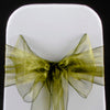 OLIVE GREEN ORGANZA SASH 23cm