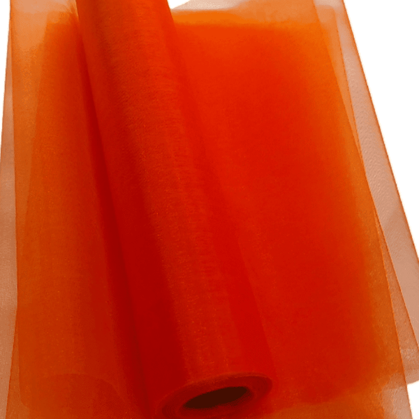 Orange Organza Fabric Roll 29cm X 25m -- IMA Trading Ltd
