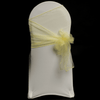 Pale Lemon Organza Chair Cover Sash 35cm