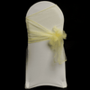 Pale Lemon Organza Chair Cover Sash 35cm