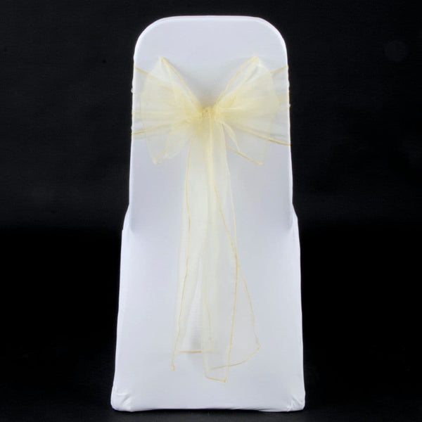 PALE LEMON ORGANZA SASH 23cm