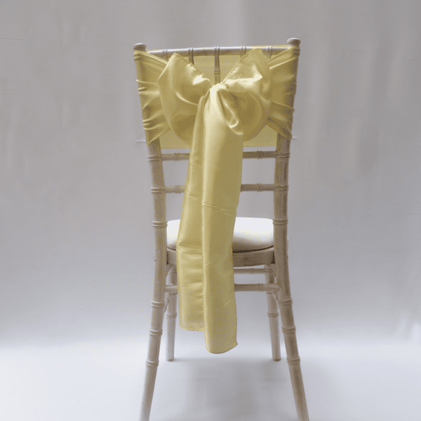 Pale Lemon Taffeta Sashes