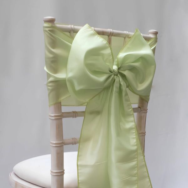 Pale Lime Taffeta Sashes