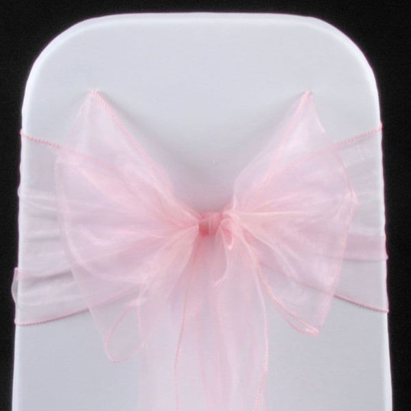 PALE PINK ORGANZA SASH 23cm