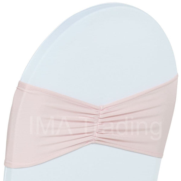 Pale Pink Ruffled Spandex Lycra Band