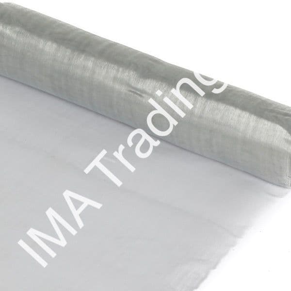 Pale Silver Organza Fabric Roll 40cm X 9m