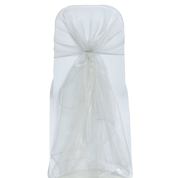 PALE SILVER ORGANZA HOOD