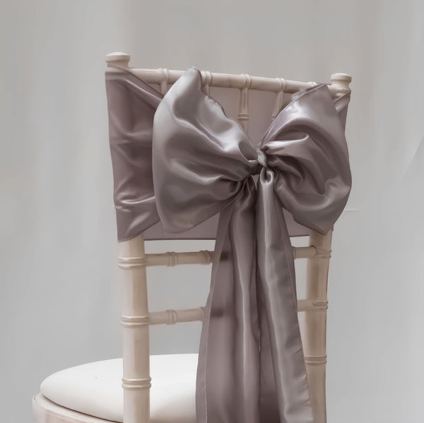 Pale Silver Taffeta Sashes