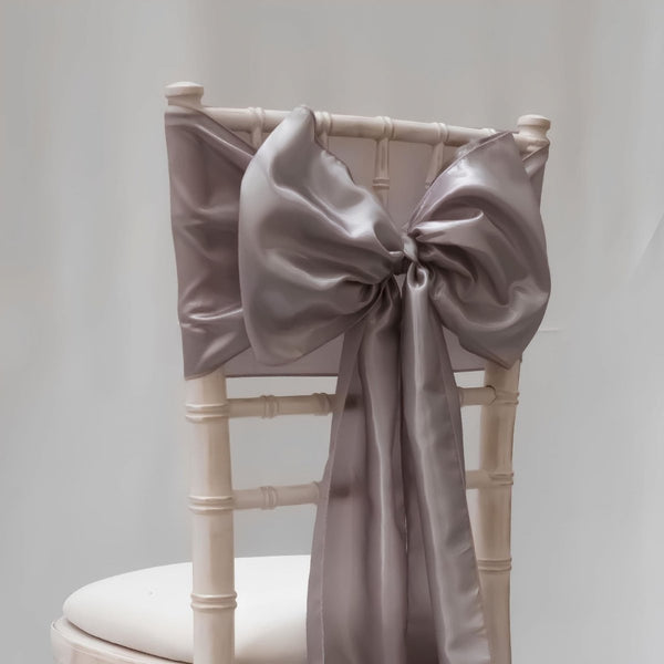 Pale Silver Taffeta Sashes