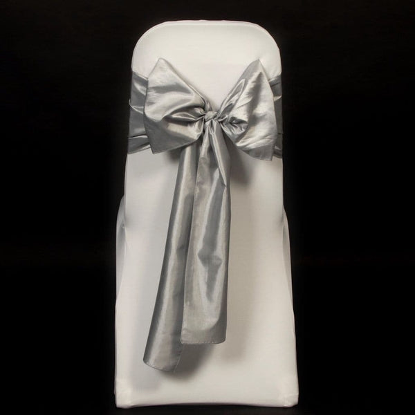 Pale Silver Taffeta Sashes