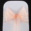 PEACH ORGANZA SASH 23cm