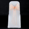 PEACH ORGANZA SASH 23cm