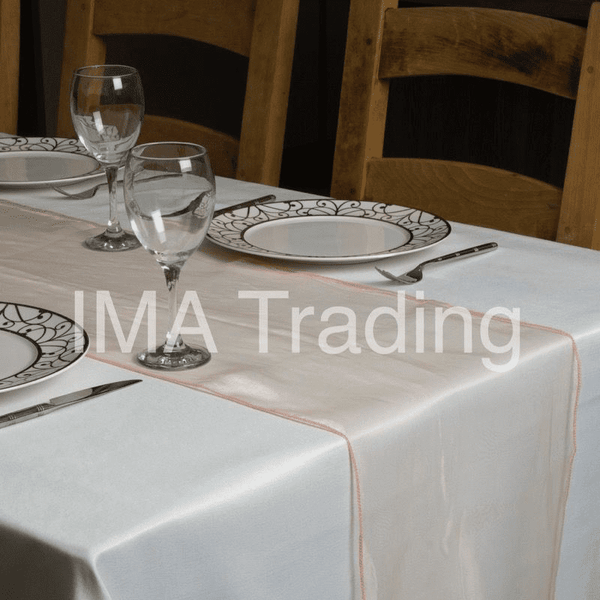 Peach Organza Table Runner