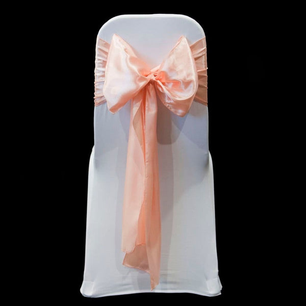 PEACH SATIN SASH