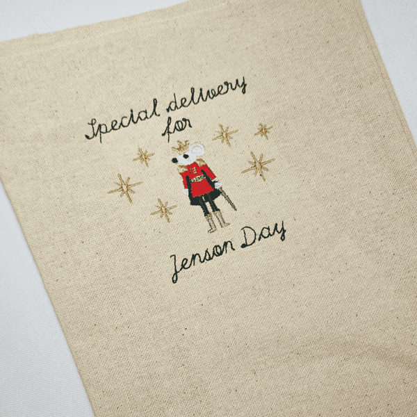 Personalised Nutcracker Linen Stocking -- IMA Trading Ltd