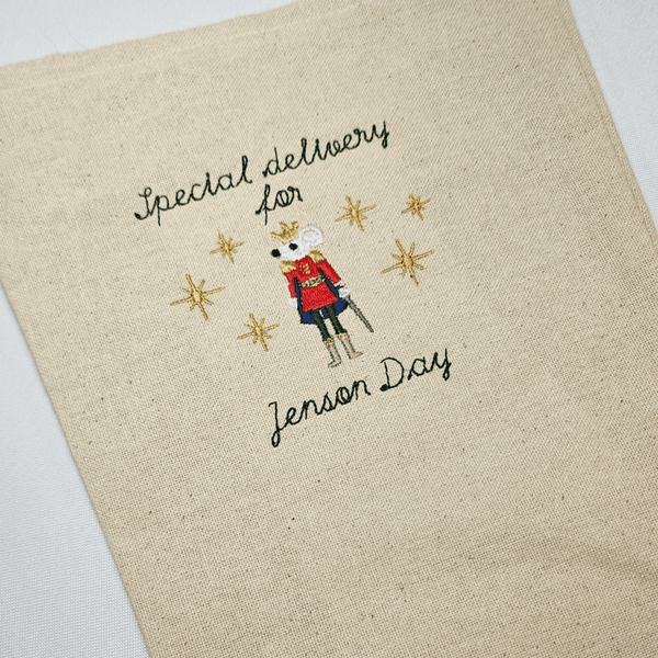 Personalised Nutcracker Linen Stocking