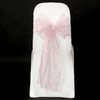 Pink flocked organza sashes