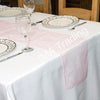 Pink Flocked Organza Table Runner