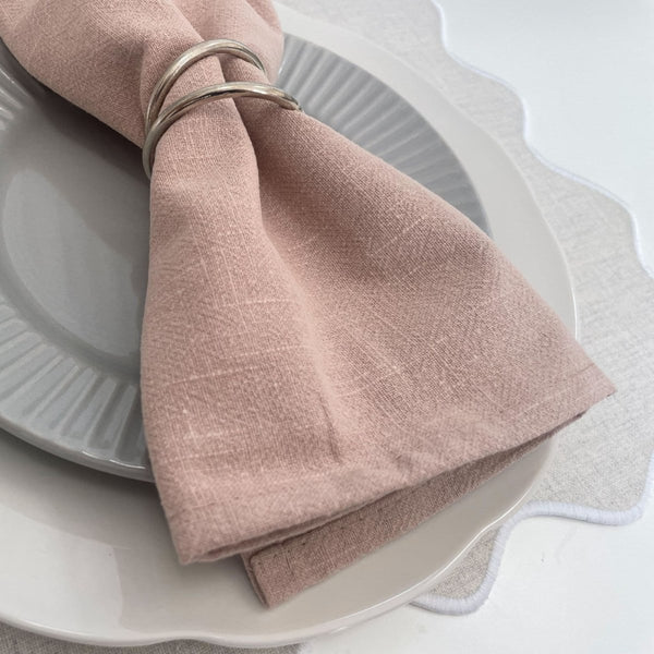 Premium Blush Linen Napkin -- IMA Trading Ltd