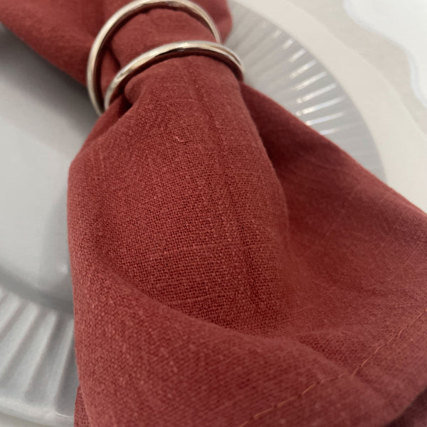 Premium Copper Rust Soft-Feel Linen Napkin
