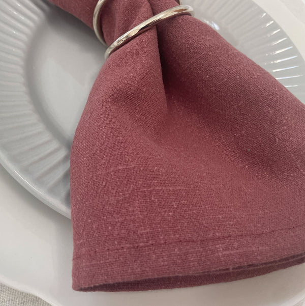 Premium Dusty Pink Soft-Feel Linen Napkin