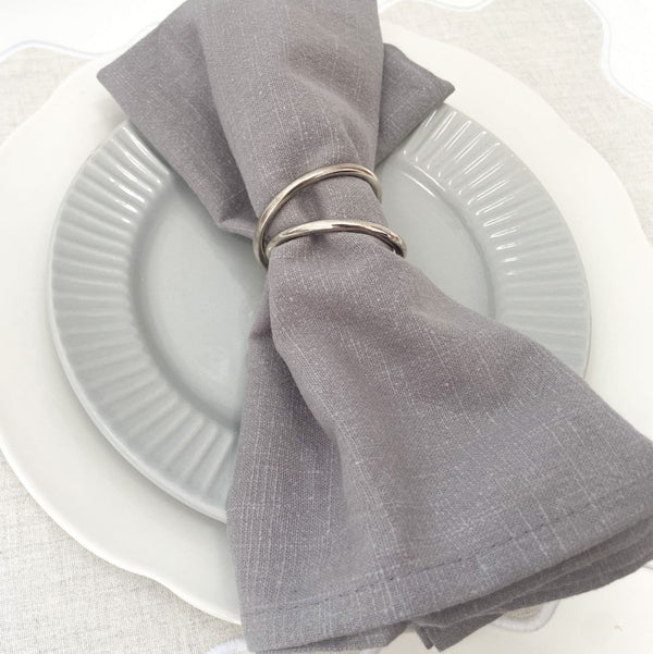 Premium Grey Soft - feel Linen Napkin -- IMA Trading Ltd