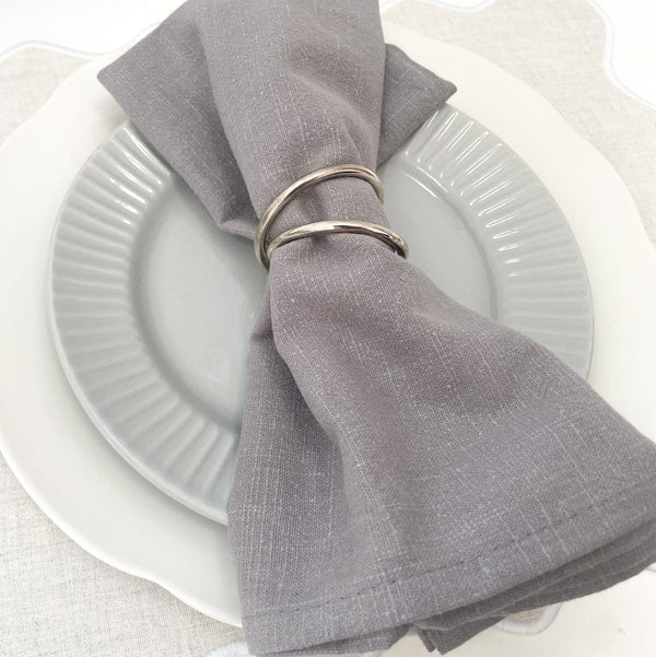 Premium Grey Soft-Feel Linen Napkin