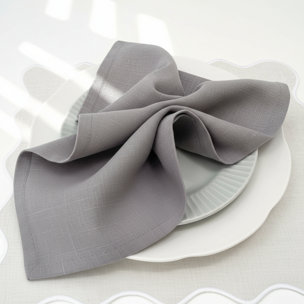 Premium Grey Soft-feel Linen Napkin