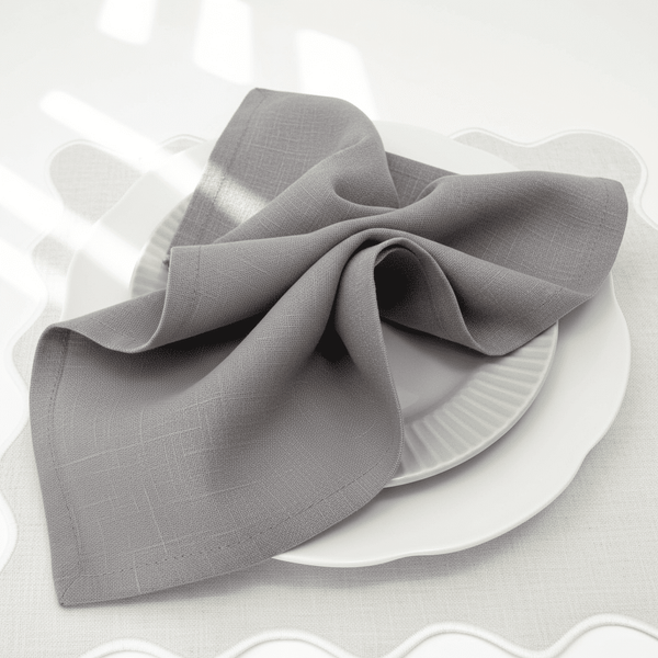 Premium Grey Soft - feel Linen Napkin -- IMA Trading Ltd