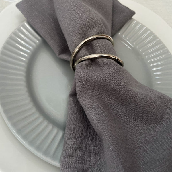 Premium Pewter Soft - feel Linen Runner -- IMA Trading Ltd