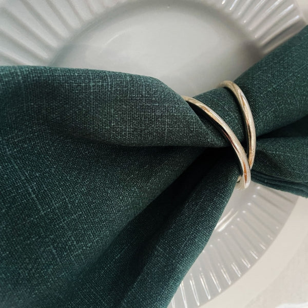 Premium Rich Emerald Soft - feel Linen Runner -- IMA Trading Ltd