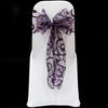 Purple 2 flocked organza sashes*