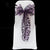 Purple 2 flocked organza sashes*