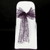 Purple flocked organza sashes'