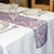 Purple Flocked Organza Table Runner