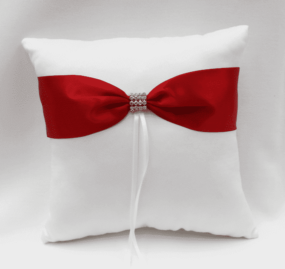 Red And White Sparkle Ring Bearer Pillow - Was £7.60 For 1! -- IMA Trading Ltd