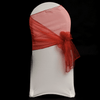 Red Organza Chair Cover Sash 35cm