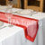 RED TAFFETA EDGED ORGANZA TABLE RUNNER - WAS £2.59!