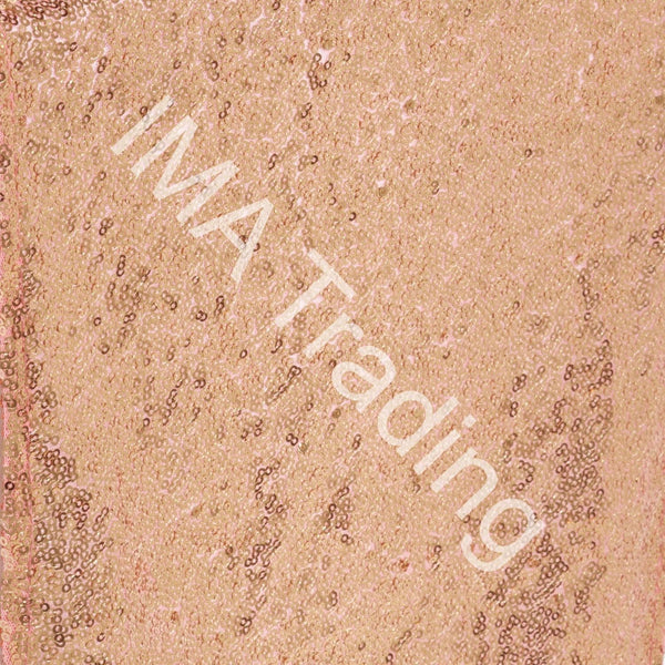 Rose Gold Sequin Tablecloth 120" / 305cm